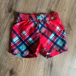 Circo Red and Blue Plaid Swim Trunks
